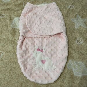 Kyle & Deena New York Pink Bunny Swaddle Blanket Size 0-3M